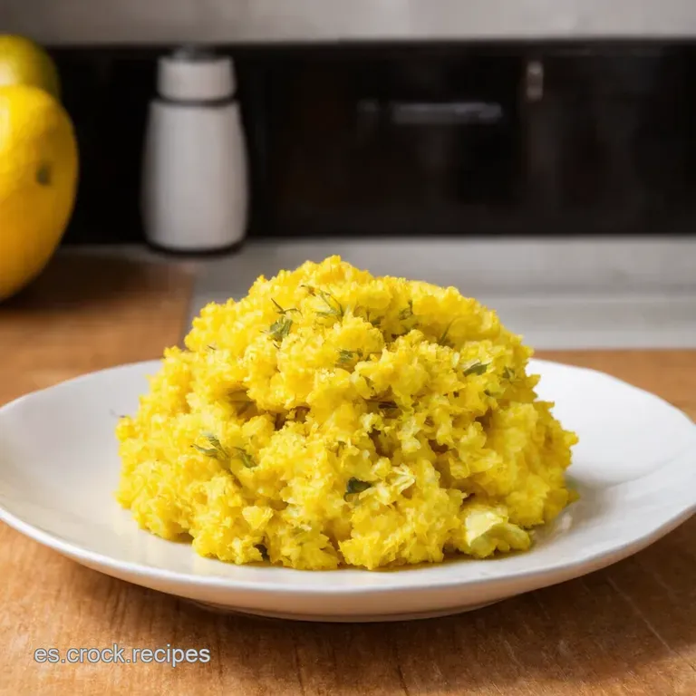 Coliflor Rostizada Con Aderezo De Lim&oacute;n Y Azafr&aacute;n presentation