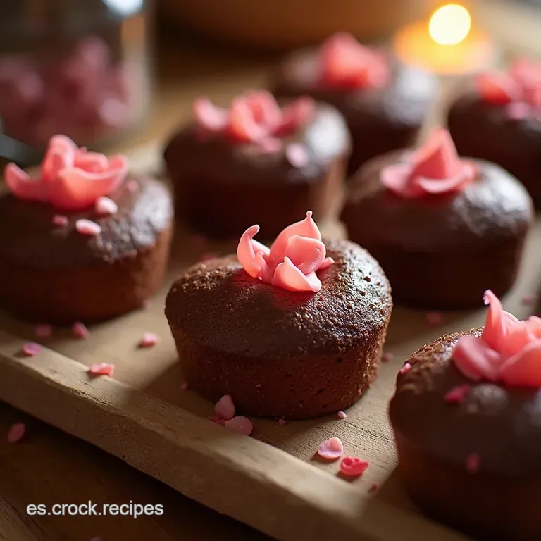 Corazones De Chocolate Y Almendra Con Ganache De Rosas Y Frambuesa presentation