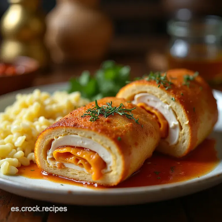 El Aut&eacute;ntico Cordon Bleu De Pollo Crujiente Por Fuera Meloso Por Dentro presentation