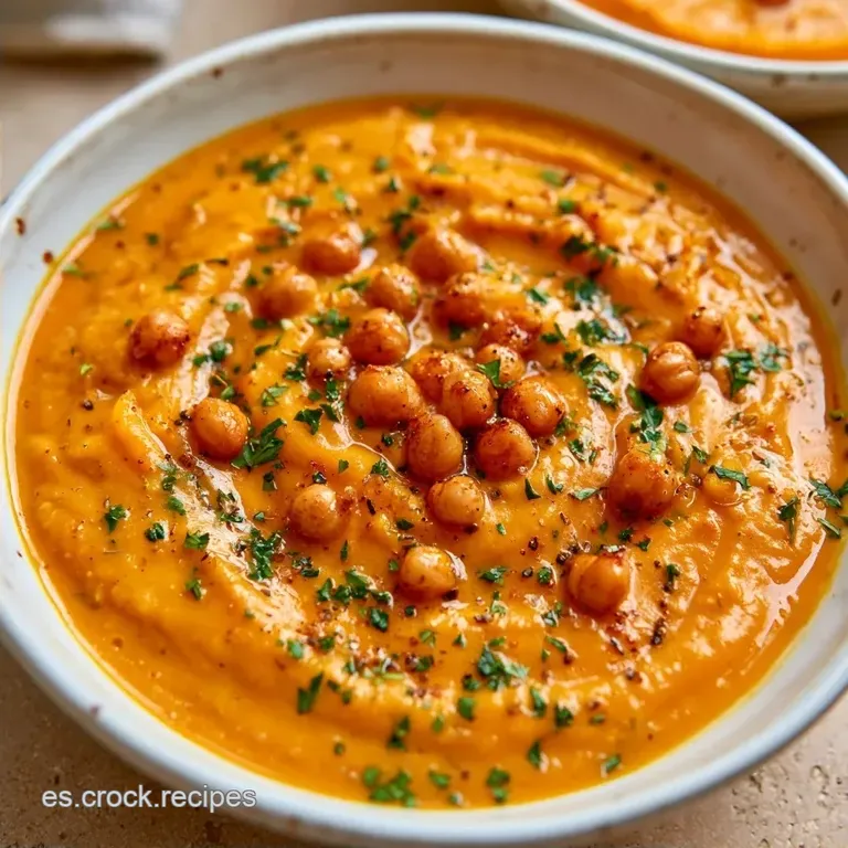 Crema de Calabaza y Garbanzos en 45 Minutos