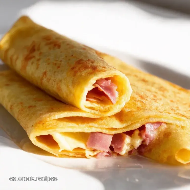 Crepes Salados Cl&aacute;sicos de Jam&oacute;n y Queso