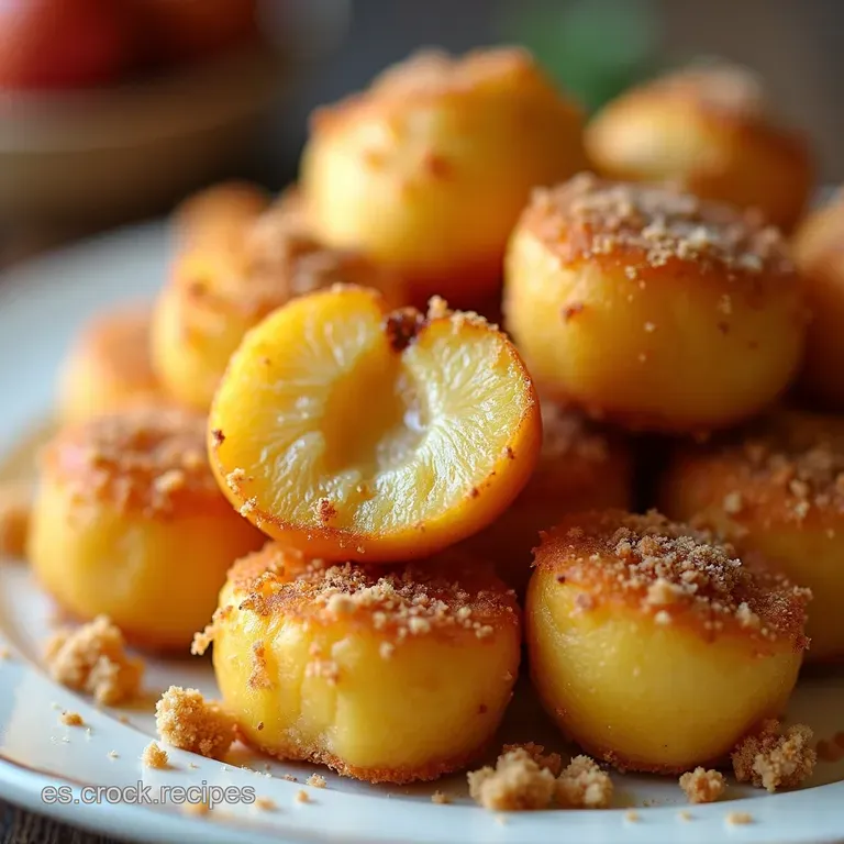 Cuadritos Crujientes de Manzana Roja con Crumble de Canela