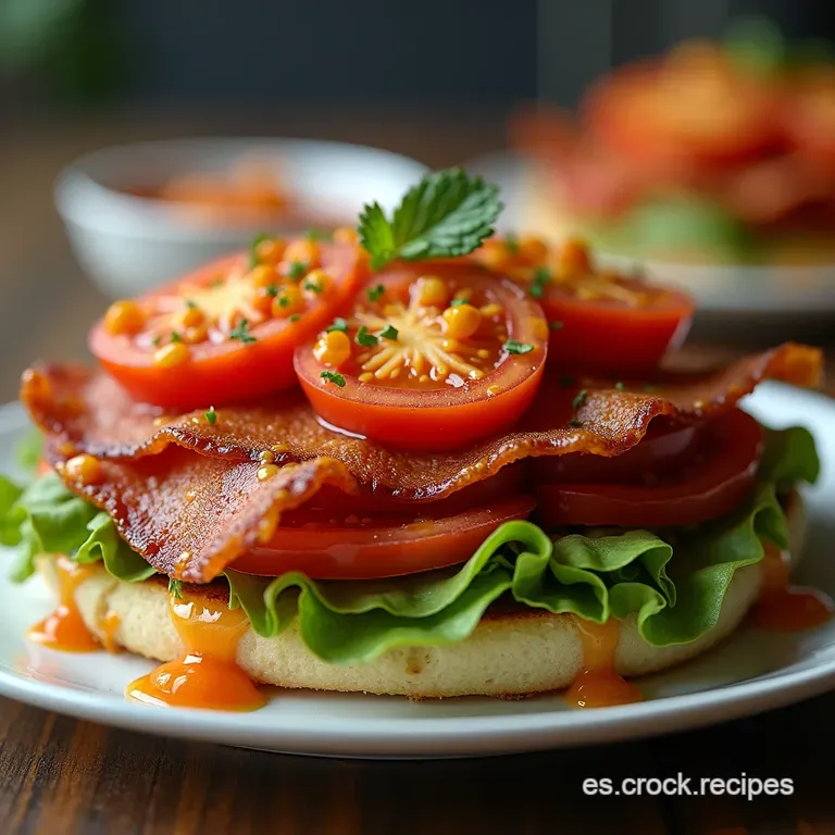 La Explosi&oacute;n BLT Ensalada Crujiente de Bacon Ahumado y Aderezo Cremoso de Tomate Asado