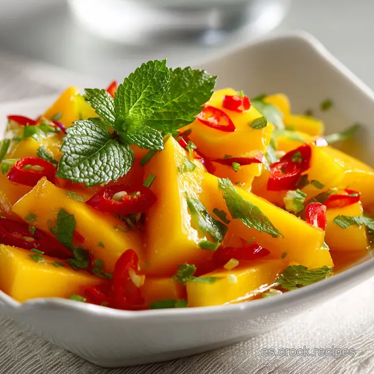 Receta de Ensalada de Mango Refrescante: C&iacute;trica