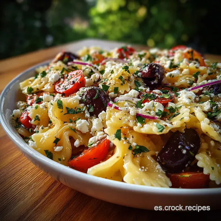 Elegant spiral pasta salad. Lush greens, juicy tomatoes, & tender pasta, dressed with a creamy, appealing sauce.