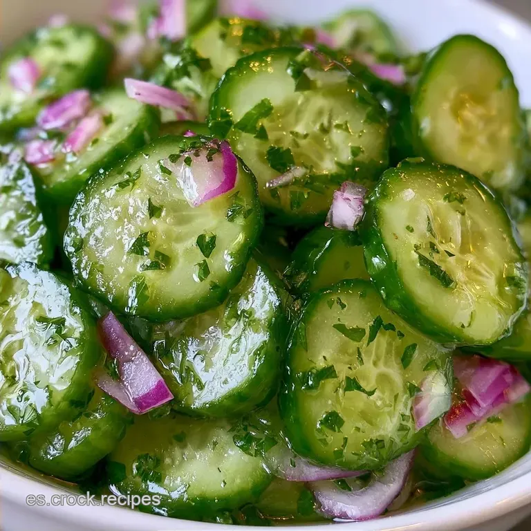 Ensalada De Pepino Cl&aacute;sica con Vinagre de Manzana