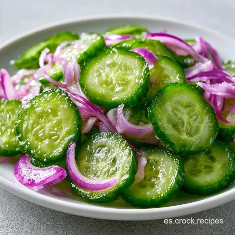 Ensalada De Pepino En Rodajas con Vinagre de Manzana
