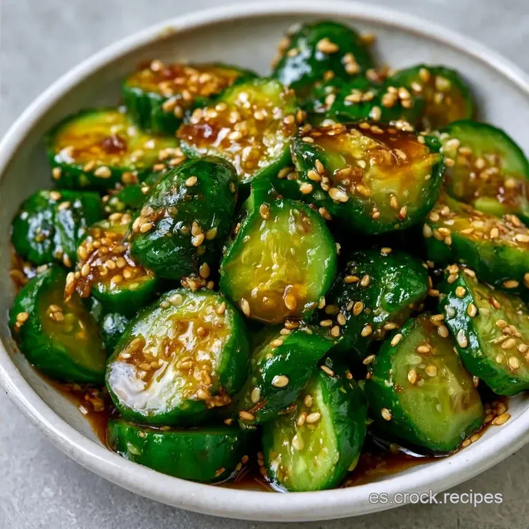 Ensalada de Pepino Estilo Oriental Crujiente