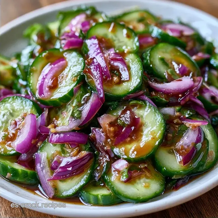 Ensalada De Pepino Saludable y Crujiente