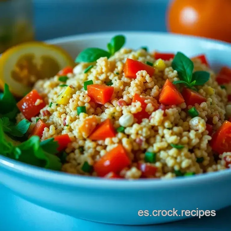 Ensalada De Quinoa Mediterr&aacute;nea presentation
