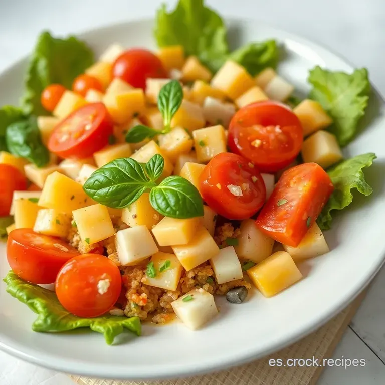 Ensalada Mediterr&aacute;nea con Vinagreta de Hierbas Frescas