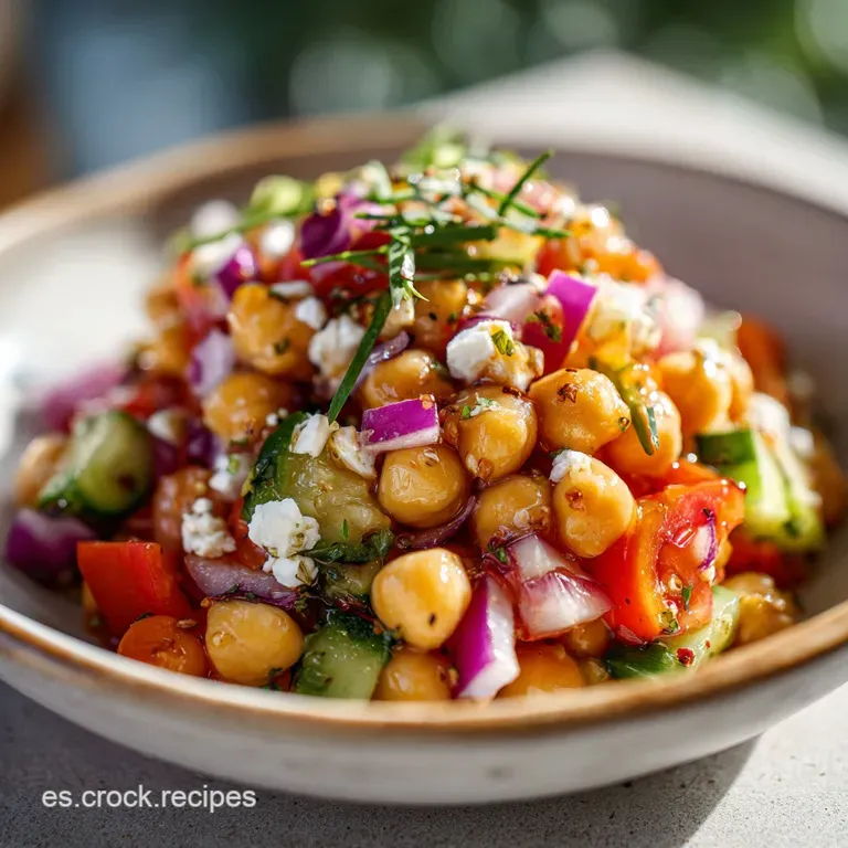 Ensalada Mediterr&aacute;nea de Garbanzos: Fresca y Ligera