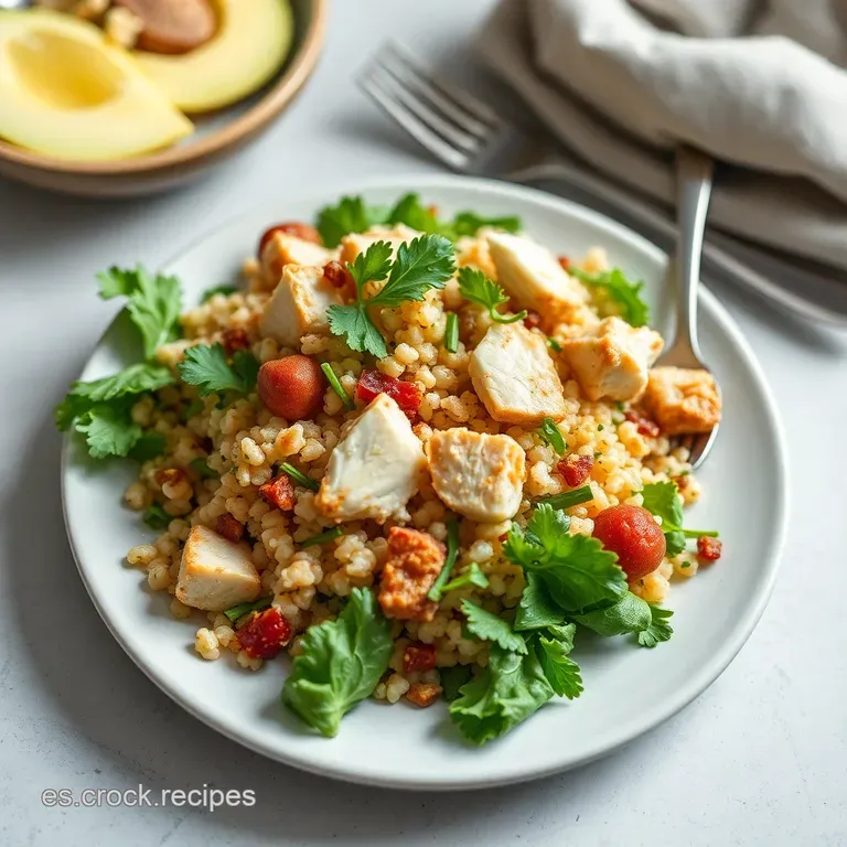 Ensalada Tibia de Quinoa con Pollo a la Plancha y Vinagreta de Lim&oacute;n