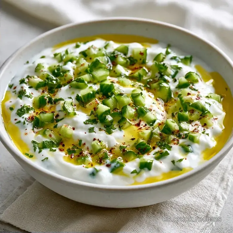 Ensalada Turca De Pepino Cacik con Yogur Griego