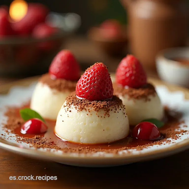 Esferas De Tapioca Con Fresas Y Albahaca Nieve De Chocolate Blanco presentation