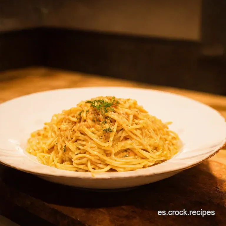 Espagueti Al Ajillo Estilo Abuela presentation