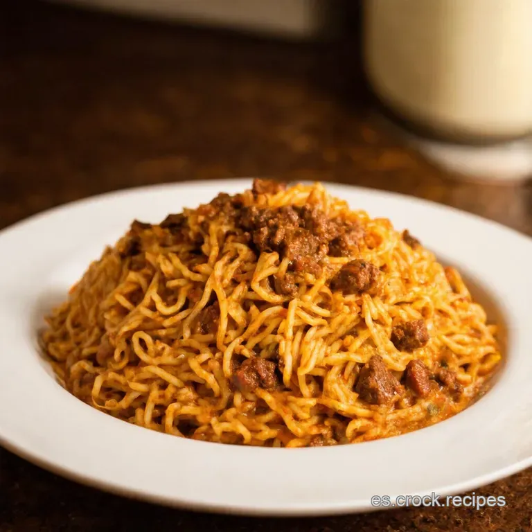 Fideos Con Carne a La Espa&ntilde;ola presentation