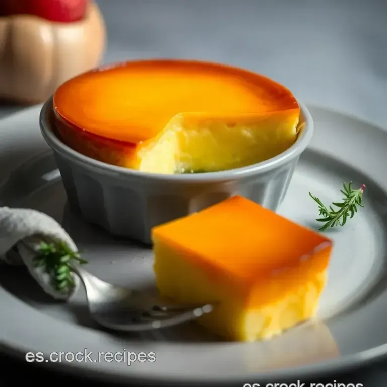 Flan De Huevo: Un Cl&aacute;sico Con Aroma a Vainilla presentation