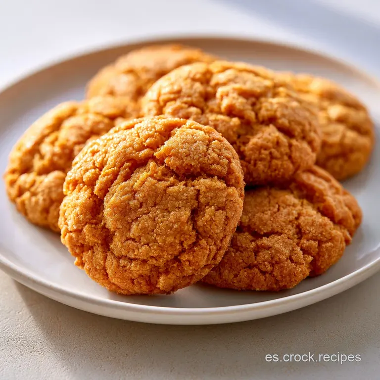 Galletas color &aacute;mbar apiladas en un plato blanco minimalista, resaltando su textura suave y un acabado brillante.