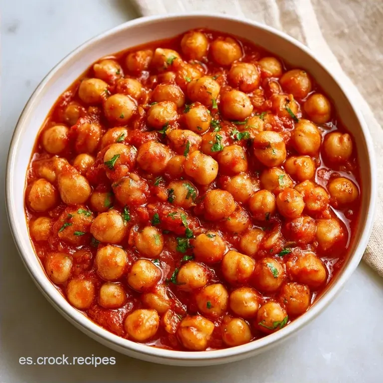 Garbanzos Con Tomate Sabrosos en 35 Minutos