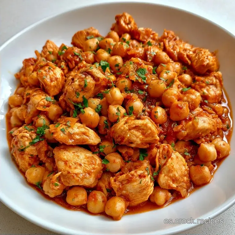 Guiso De Pollo Con Garbanzos Al con Pimentón
