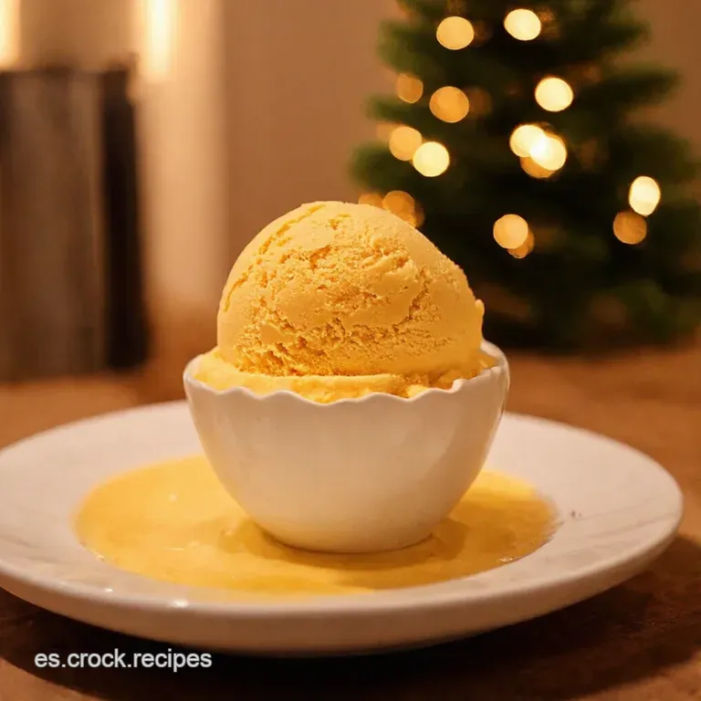 Helado De Pi&ntilde;a Navide&ntilde;o Con Coco Y Jengibre presentation
