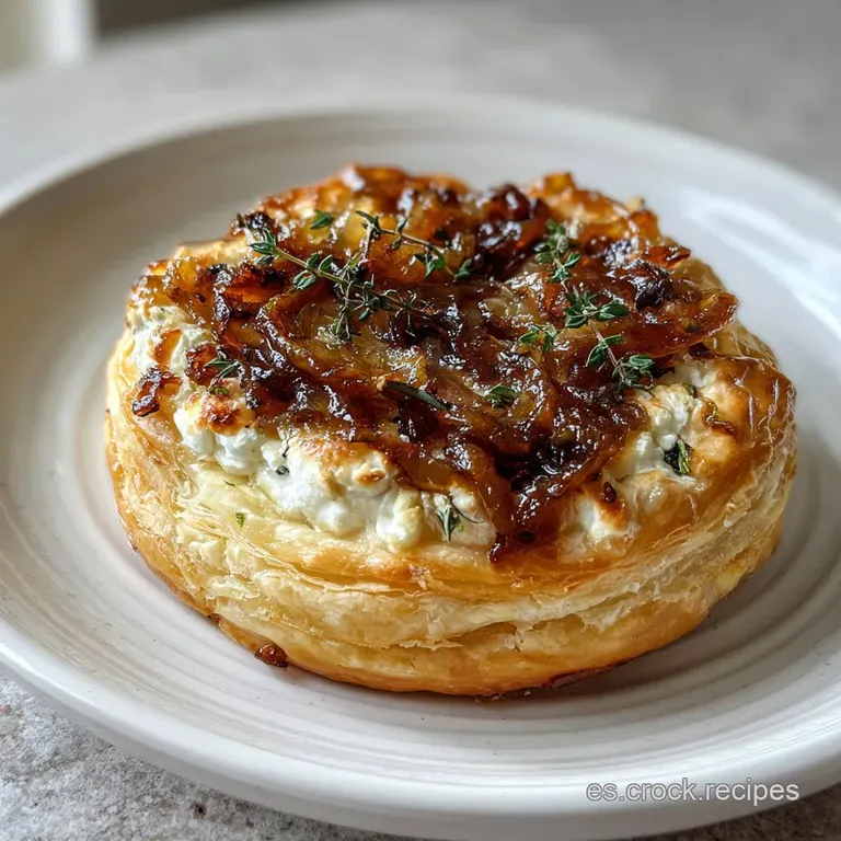 Hojaldre de Queso de Cabra y Cebolla Caramelizada