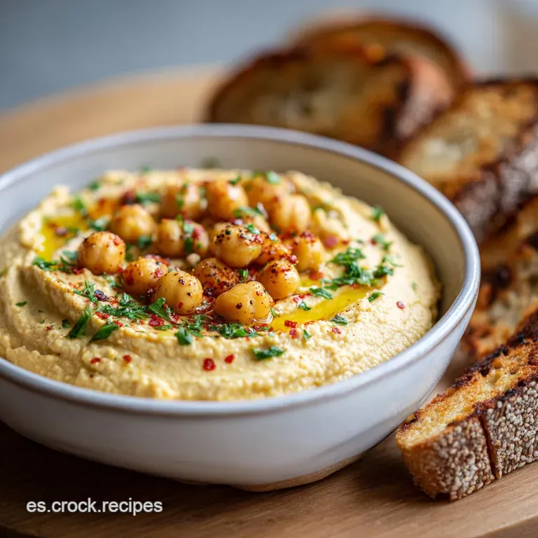 Hummus de Garbanzo: Textura Aterciopelada