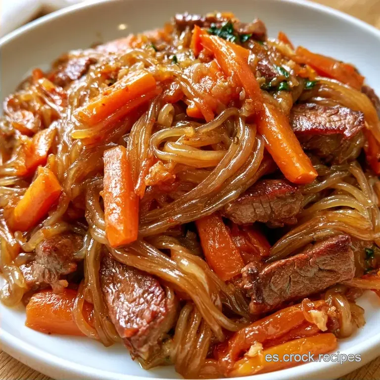 Japchae Coreano Tradicional con Ternera