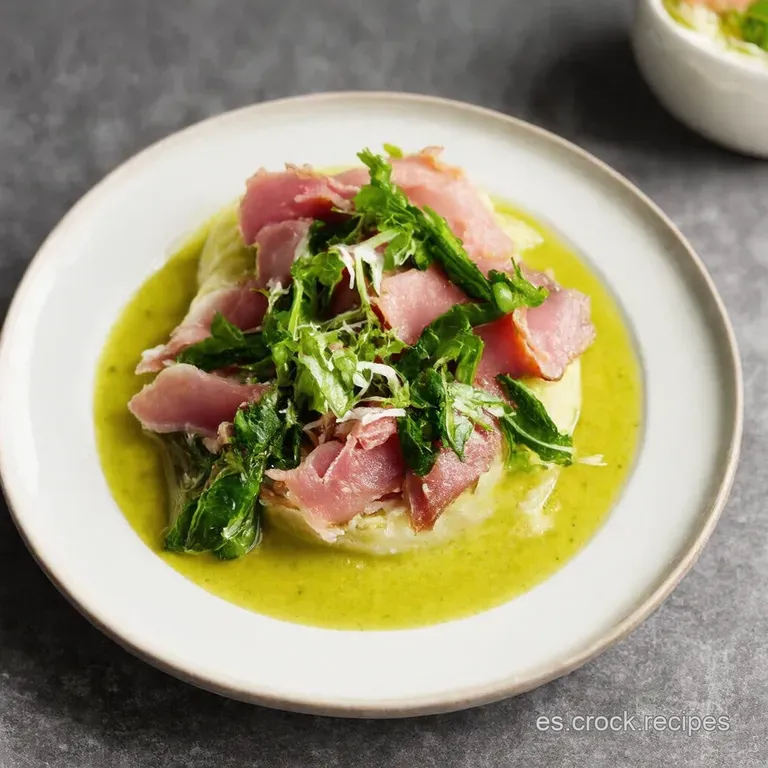 Jud&iacute;as Verdes Salteadas con Jam&oacute;n Ib&eacute;rico y Ajo Crujiente