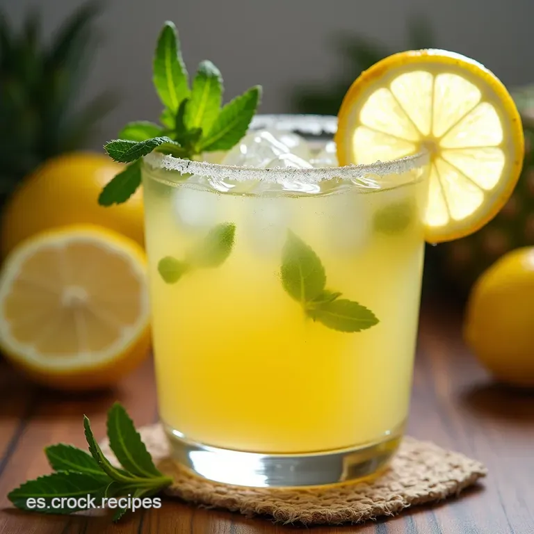 Limonada de Pi&ntilde;a y Menta Elixir Refrescante Sabor de Verano
