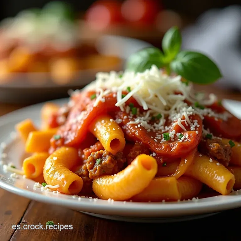 Macarrones con Carne y Tomate El Cl&aacute;sico Infalible