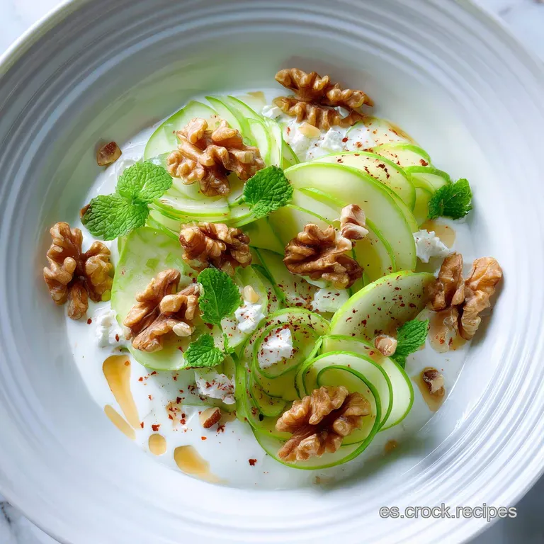 Ensalada de Manzana Verde con Nueces y Yogur