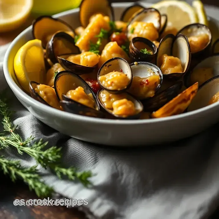 Mejillones Al Limoncello: Un Bocado Mediterr&aacute;neo Con Un Toque Dulce presentation