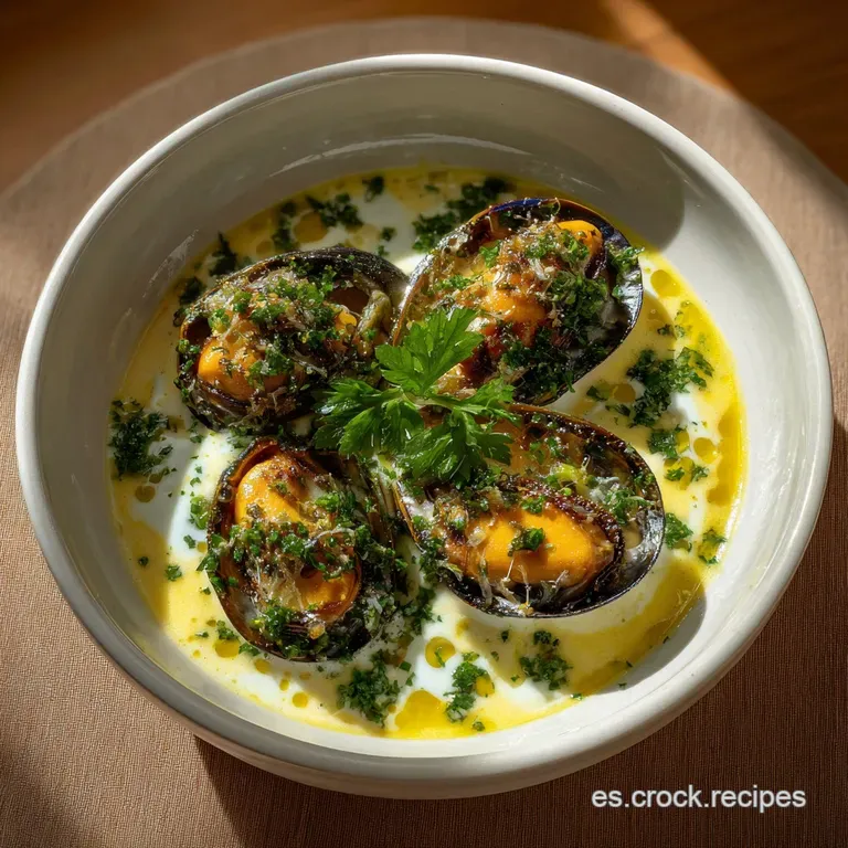 Mejillones Gratinados Con Velout De Albario: Joya Gourmet