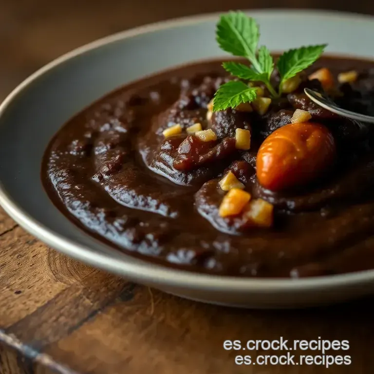 Mole Negro De Camar&oacute;n Con Nopal De Cruceta presentation
