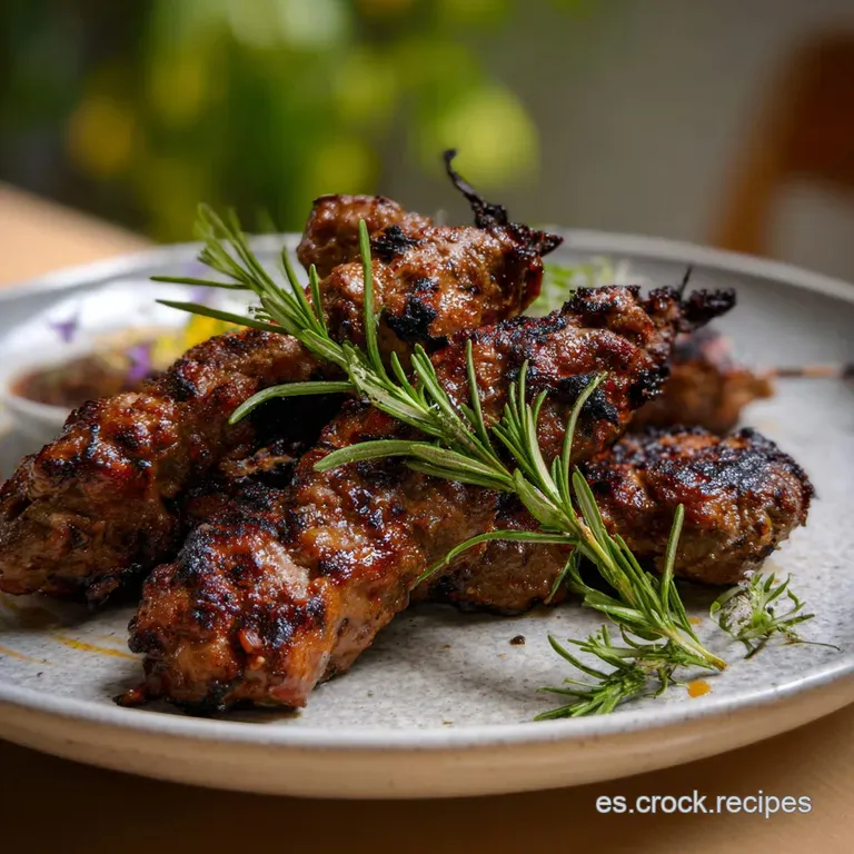 Elegant plate featuring tender, golden-brown sweetbreads glistening with garlic oil, alongside vibrant green parsley.