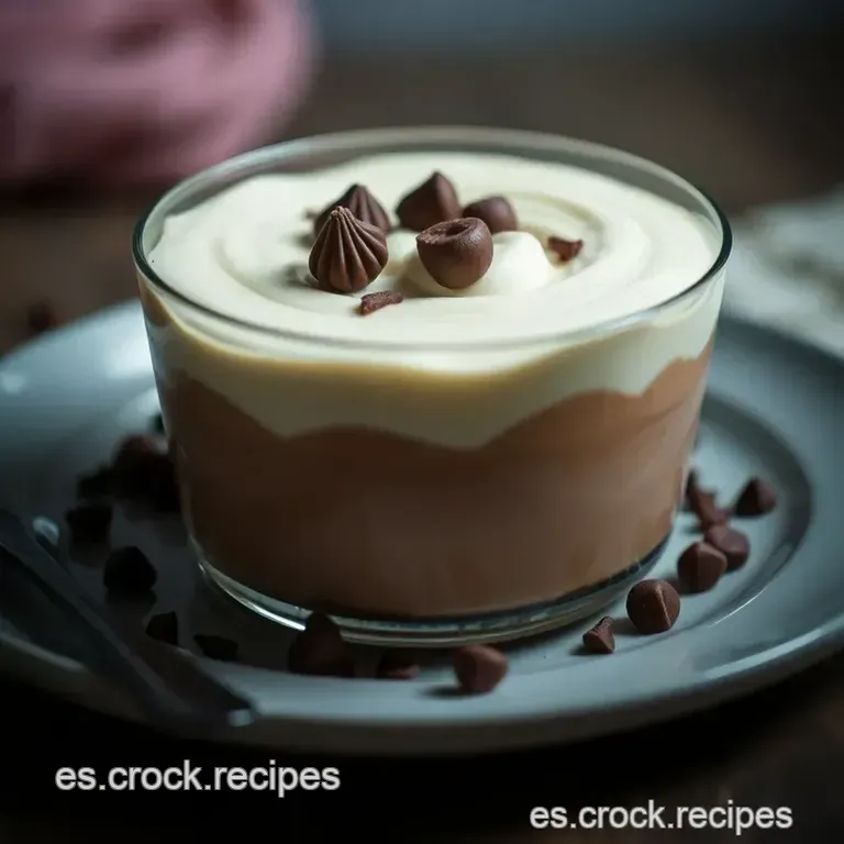 Mousse De Chocolate Blanco Cremosa: Un Postre De Ensue&ntilde;o presentation