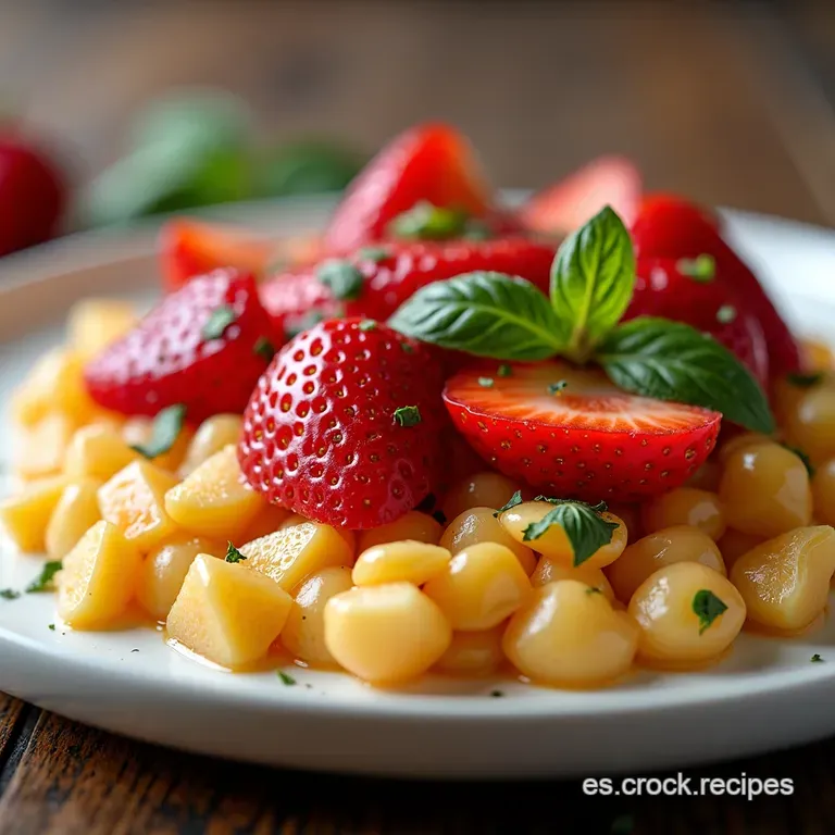 Mousse de Fresas con Toque de Lim&oacute;n y Albahaca