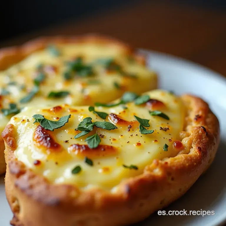 Pan R&uacute;stico de Avena Queso Fundido Ajo Confitado y Or&eacute;gano Fresco