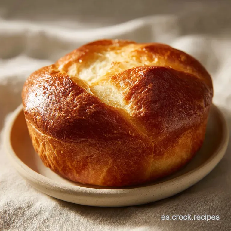 Slice of creamy Pan de Calatrava on a white plate, drizzled with caramel sauce. Garnished with fresh mint, inviting and de...