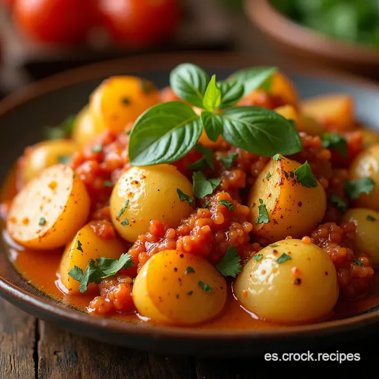 Papas Con Pollo Al Horno a La Espa&ntilde;ola presentation