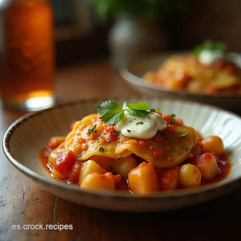 Papas Bravas a La Mexicana Crujientes Picositas Y Con Coraz&oacute;n De Queso Oaxaca presentation