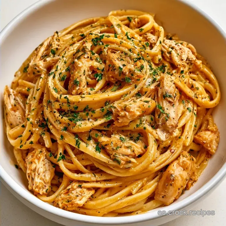 Pasta con Pollo Desmenuzado en 30 Minutos