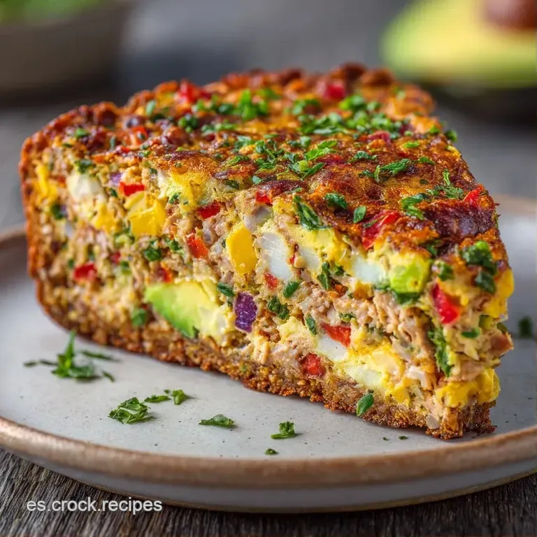 Porci&oacute;n cuadrada de bizcocho tostado sobre plato blanco, acompa&ntilde;ada de frutos rojos frescos y un hilo de miel brillante.