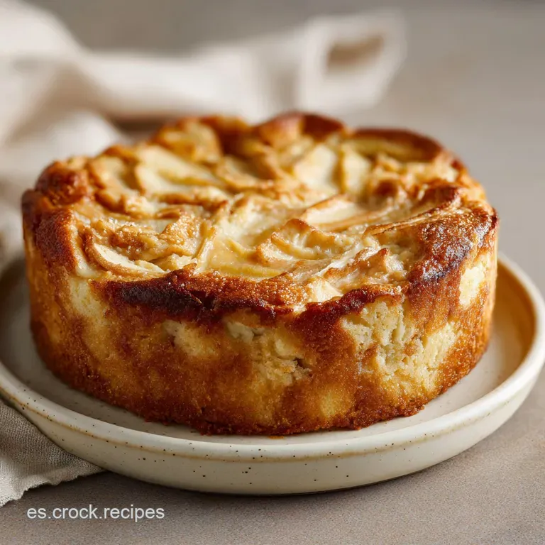 Slice of apple cream cheese pie with a buttery crust. Light dusting of powdered sugar adds a delicate sweetness to the plate.