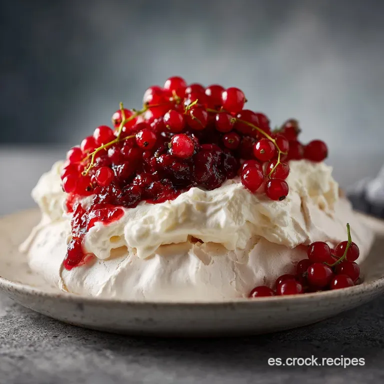 Pavlova con Frutos Rojos: Crujiente y Suave
