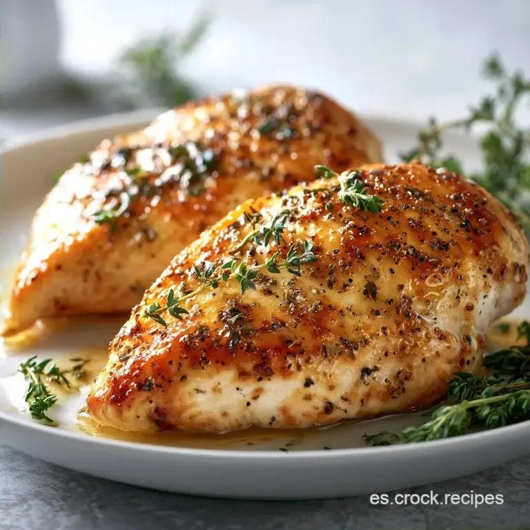 Pechuga De Pollo Hierbas: Jugosa y Dorada