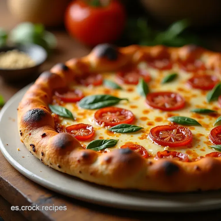 Pizza Casera a La Piedra Del Horno a La Mesa En Un Tris presentation