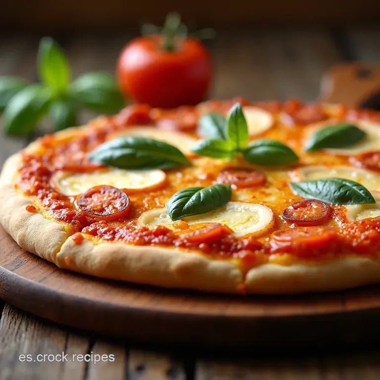 Pizza Casera a la Piedra Del Horno a la Mesa en un Tris